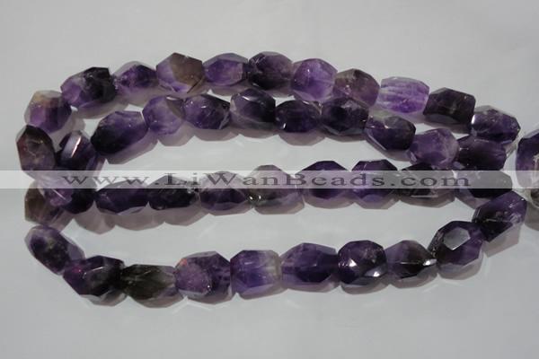 CNG903 15.5 inches 15*20mm – 18*26mm faceted nuggets amethyst beads