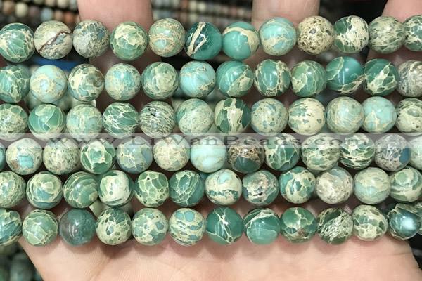 CNI367 15.5 inches 6mm round blue impression jasper beads