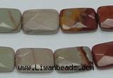 CNJ12 15.5 inches 13*18mm faceted rectangle natural noreena jasper beads