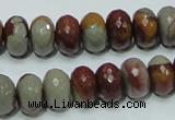 CNJ22 15.5 inches 8*12mm faceted rondelle natural noreena jasper beads