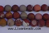 CNJ300 15.5 inches 4mm round matte noreena jasper beads wholesale