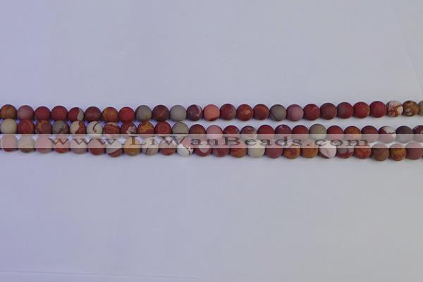 CNJ300 15.5 inches 4mm round matte noreena jasper beads wholesale