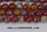 CNJ308 15.5 inches 4mm faceted round noreena jasper beads