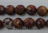 CNJ38 15.5 inches 12mm faceted round noreena jasper beads wholesale