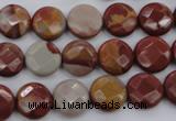 CNJ42 15.5 inches 12mm faceted coin noreena jasper beads