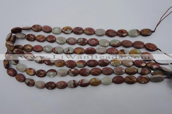 CNJ50 15.5 inches 10*14mm faceted oval noreena jasper beads