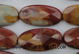 CNJ51 15.5 inches 15*30mm faceted oval noreena jasper beads