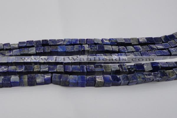 CNL1100 15.5 inches 6*6mm cube lapis lazuli gemstone beads