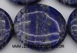 CNL1114 15.5 inches 40mm flat round lapis lazuli gemstone beads