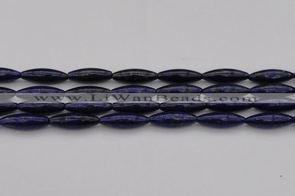 CNL1159 15.5 inches 10*30mm rice lapis lazuli gemstone beads