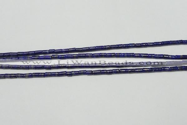 CNL1269 15.5 inches 3*6mm tube natural lapis lazuli beads