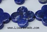 CNL1284 15.5 inches 25mm flower natural lapis lazuli beads