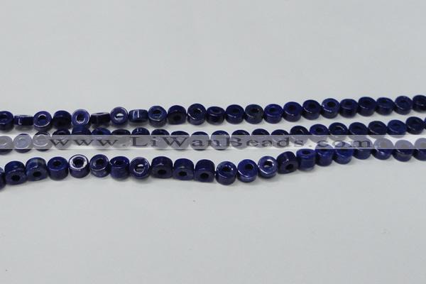 CNL1307 15.5 inches 8mm donut natural lapis lazuli beads