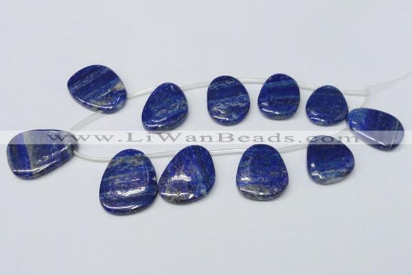 CNL1320 Top drilled 25*35mm - 35*45mm freeform natural lapis lazuli beads