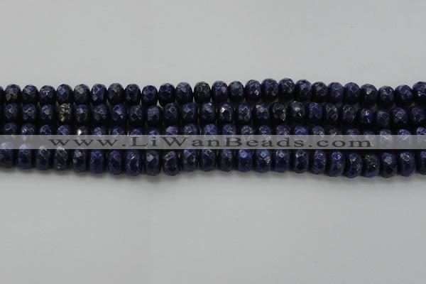 CNL1403 15.5 inches 5*8mm faceted rondelle lapis lazuli beads