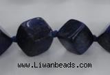 CNL1517 15.5 inches 8*8mm - 18*18mm cube lapis lazuli gemstone beads