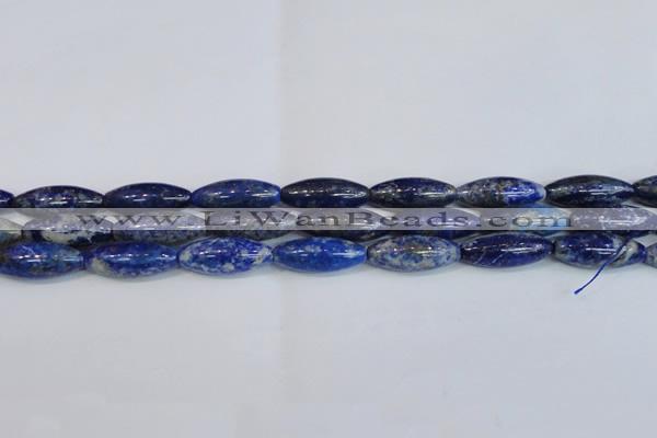 CNL1601 15.5 inches 12*30mm rice lapis lazuli gemstone beads