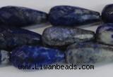 CNL1607 15.5 inches 12*25mm faceted teardrop lapis lazuli beads