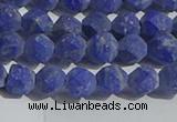 CNL1665 15.5 inches 6mm faceted nuggets matte lapis lazuli beads