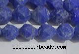 CNL1666 15.5 inches 8mm faceted nuggets matte lapis lazuli beads