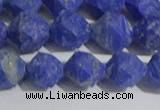 CNL1667 15.5 inches 10mm faceted nuggets matte lapis lazuli beads