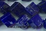 CNL1671 15.5 inches 9*9mm cube lapis lazuli gemstone beads