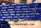 CNL1685 15.5 inches 4mm round & 6*12mm - 6*14mm tube lapis lazuli beads