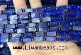 CNL1689 4mm round & 5*10mm - 6*12mm cuboid lapis lazuli beads