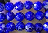 CNL1705 15.5 inches 4mm faceted round lapis lazuli beads