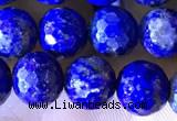 CNL1707 15.5 inches 8mm faceted round lapis lazuli beads