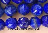 CNL1718 15.5 inches 6mm faceted nuggets lapis lazuli beads