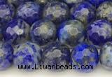 CNL1735 15 inches 6mm faceted round lapis lazuli beads