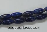 CNL235 15.5 inches 6*12mm rice natural lapis lazuli beads wholesale