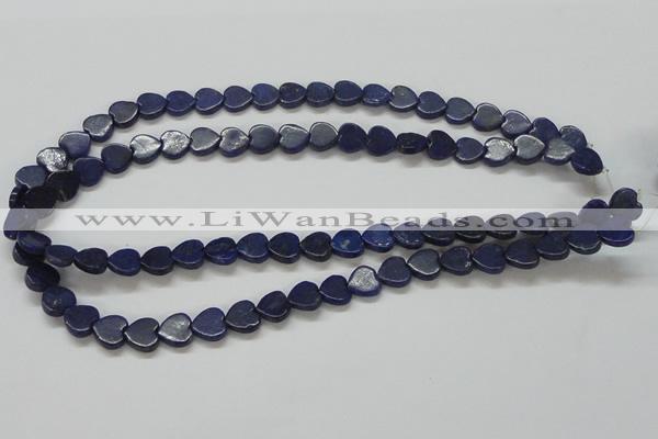 CNL243 15.5 inches 10*10mm heart natural lapis lazuli beads wholesale