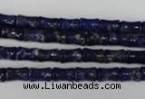 CNL432 15.5 inches 5*7mm bone natural lapis lazuli gemstone beads