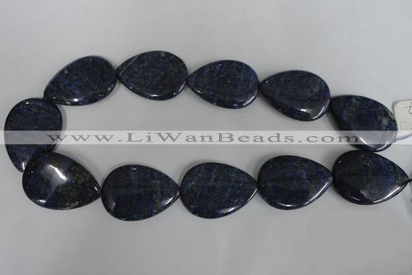 CNL507 15.5 inches 25*35mm flat teardrop natural lapis lazuli beads