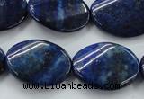 CNL704 15.5 inches 18*25mm twisted oval natural lapis lazuli beads