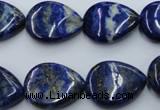 CNL745 15*20mm flat teardrop natural lapis lazuli gemstone beads