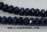 CNL873 15.5 inches 6*10mm faceted rondelle natural lapis lazuli beads