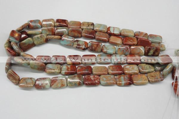 CNS110 15.5 inches 13*18mm rectangle natural serpentine jasper beads