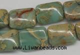 CNS148 15.5 inches 15*20mm rectangle natural serpentine jasper beads