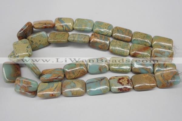 CNS149 15.5 inches 18*25mm rectangle natural serpentine jasper beads