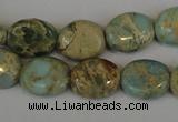 CNS188 15.5 inches 8*10mm oval natural serpentine jasper beads