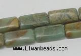 CNS19 16 inches 10*20mm rectangle natural serpentine jasper beads