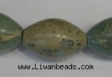 CNS208 15.5 inches 20*30mm rice natural serpentine jasper beads