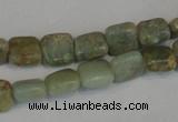 CNS212 15.5 inches 6*6mm square natural serpentine jasper beads