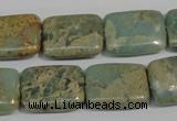 CNS256 15.5 inches 15*20mm rectangle natural serpentine jasper beads