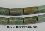 CNS275 15.5 inches 8*16mm tube natural serpentine jasper beads