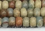 CNS324 15.5 inches 4*6mm rondelle serpentine jasper beads