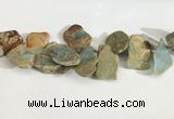 CNS358 Top drilled 15*25mm - 30*50mm freefrom serpentine jasper beads